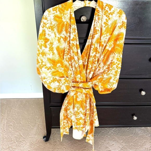 AMUR Floral Jumpsuit in Orange and White - Picture 3 of 12